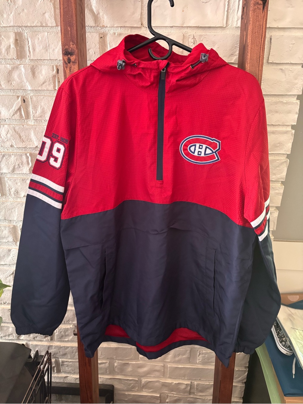 NHL Montreal Canadians G-lll half-zip anorak windbreaker jacket